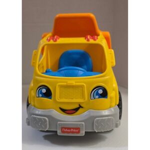 Fisher-Price Little People Dump Truck Vehicle Yellow Orange